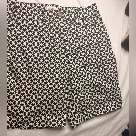 Kim Rogers Black and White Geometric Pencil Skirt - Picture 1 of 4